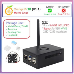 Geekworm N510 METAL CASE for Orange Pi 3B V1.1 (NOT COMPATIBLE FOR Orange Pi 3B V2.1)